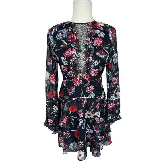 foxiedox Dresses & Skirts - Foxiedot Alva Floral Mini Dress Size XS Whimsy Coquette Chic Wedding Guest